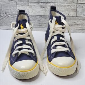 Polo Ralph Lauren Mens 7 Canvas High Top Lace Up Sneakers Tennis Shoe Retro Y2K